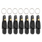 Uncedaran Line Clip Snap Weight Release Clip for Offshore Fishing Planer Board Kite Heavy Tension Snap Release Clip Downriggers Outrigger Release Clips (7pcs Black)