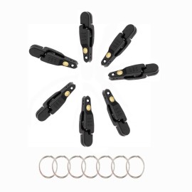 Uncedaran Line Clip Snap Weight Release Clip for Offshore Fishing Planer Board Kite Heavy Tension Snap Release Clip Downriggers Outrigger Release Clips (7pcs Black)