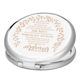 sedmart Gifts for Daughter from Mom, to My Daughter Engraved Compact Mirror with Inspirational Quotes,Christmas Birthday Graduation Gifts for Daughter Granddaughter