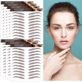 Aresvns Eyebrow Tattoo Sticker 77 Pairs!4D Fake Eyebrows,Popular Reddish Brown (Chocolate color) Eyebrow Transfers Sticker,Suitable Sizes,Waterproof and Long-Lasting 4-6 Days
