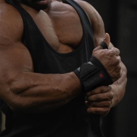 Hustle Athletics Wrist Wraps for Weightlifting - USPA Approved, Best Gym Wrist Straps for Weightlifting Wrist Support for Powerlifting, Bodybuilding & Strength Training - Thumb Loop for Men & Women