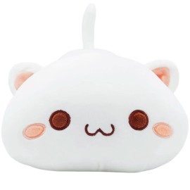 Onsoyours Cute Kitten Plush Toy 25.5 Stuffed Animal Pet Kitty Soft Anime Cat Large Plush Pillow for Kids (White A, 25.5)