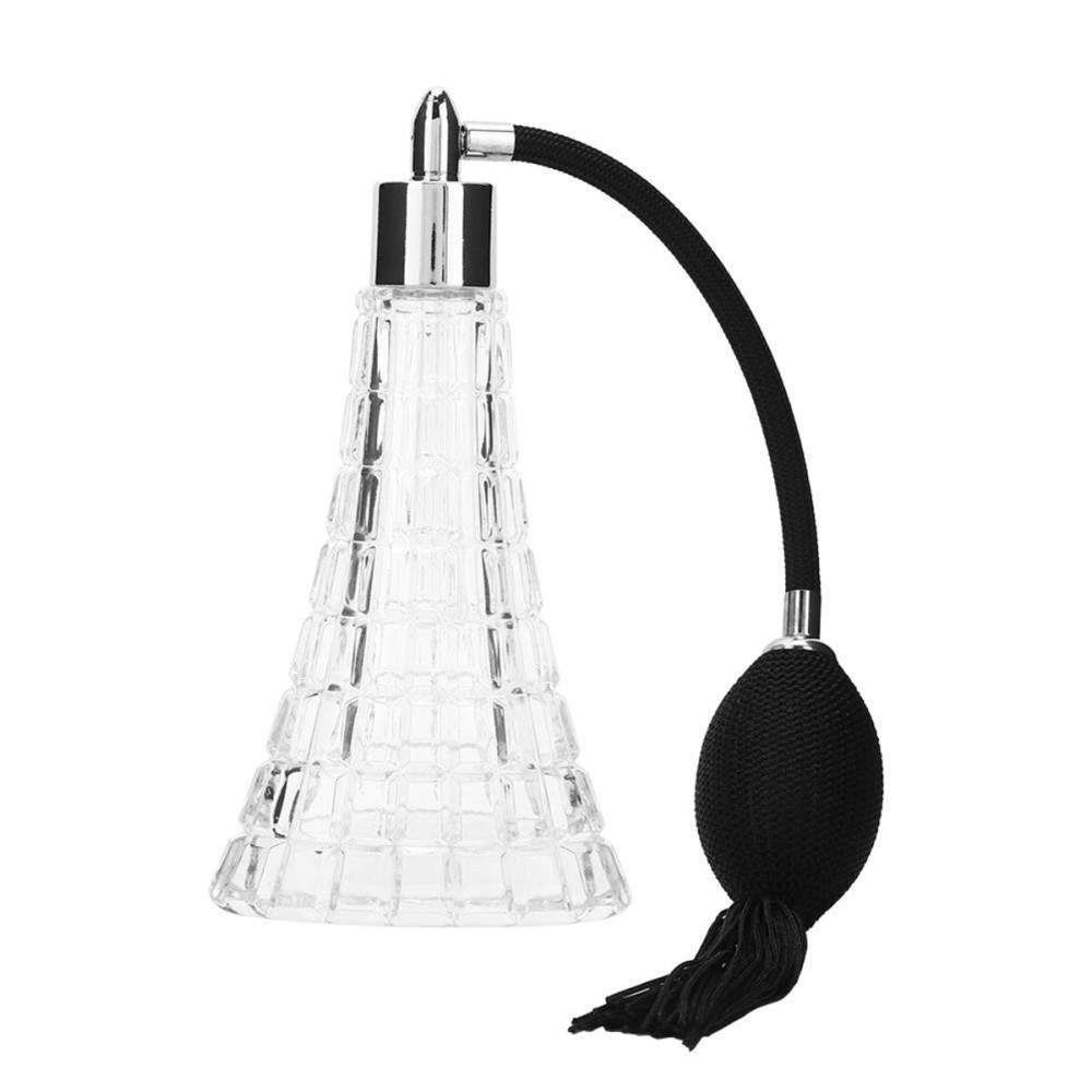 Perfume Atomisers Bottles Vintage Perfume Bottle, Refillable Glass Bottle with Antique Black Bulb Sprayer and Tassel, 75ml Perfume Atomisers Bottles Vintage Perfume Bottle, Refillable Glass Bottle with Antique Black Bulb Sprayer and Tassel, 75ml