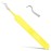 Blackhead Tweezer - Professional Curved Steel Tip Surgical Comedone & Splinter Extractor. Ideal Blemish & Acne Remover Tool Means Flawless Facial Skin (Yellow)