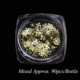 Snowflakes Glitter Decals Christmas Gold Stickers Winter Sequins Paillette 3D Sparkly Flakes Holographic Nail Supplies Decorations Accessories Manicure 1 Box Snowflakes Glitter Decals Christmas Gold Stickers Winter Sequins Paillette 3D Sparkly Flakes Holographic Nail Supplies Decorations Accessories Manicure 1 Box