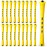 WILLBOND 80 Pieces Hair Perm Rods Set Cold Wave Rods Hair Rollers Plastic Perming Curlers for Hairdressing Styling(0.28 Inch,Yellow)