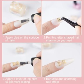 PAGOW Rhinetone Letters Nail Studs, 3D Capital Alphabet Metal Art Beauty Design Charm Trim DIY Manicure Jewelry Making Crafts Decoration for Women Girls Xmas52Pcs Gold PAGOW Rhinetone Letters Nail Studs, 3D Capital Alphabet Metal Art Beauty Design Charm Trim DIY Manicure Jewelry Making Crafts Decoration for Women Girls Xmas52Pcs Gold