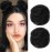 REECHO 2 PCS Mini Claw Clip in Messy & Cat Ears Hair Bun Extensions HB001 Wig Accessory Updo Hairpieces for Women Girls (Pack of 2-3.5 Wavy, Natural Black)