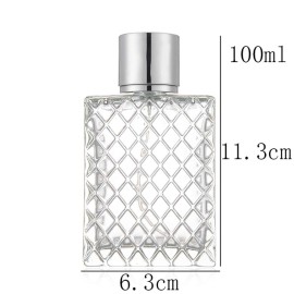 ccHuDE 100ml 3.4Oz Clear Glass Spray Bottles Empty Square Perfume Fine Mist Atomizer Refillable Essential Oil Container for Travel ccHuDE 100ml 3.4Oz Clear Glass Spray Bottles Empty Square Perfume Fine Mist Atomizer Refillable Essential Oil Container for Travel