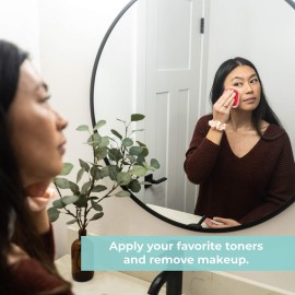 Marley\'s Monsters Facial Rounds 20 Count Pack + Laundry Bag - Soft and Reusable Organic Cotton Rounds (Organic Natural)