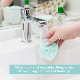 Marley\'s Monsters Facial Rounds 20 Count Pack + Laundry Bag - Soft and Reusable Organic Cotton Rounds (Organic Natural)