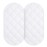 Yoofoss Waterproof Bassinet Mattress Pad Cover 2 Pack Fit for Hourglass/Oval Bassinet Mattress, Baby Bassinet Mattress Protector for Boys and Girls 32X16in White