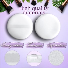 Powder Puffs - Extra Large Jumbo 4.5 - 100% Pure Cotton Soft Fluffy Washable Puff for Makeup Face Body Loose Powder Foundation (10-Pack, White 4.5)