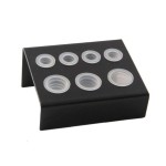 2Pcs Professional Tattoo Ink Cup Holder Stand 7 Holes Tattoo Pigment Cup Caps Holder Container Stand Tattoo Accessories for Color Mixing Tattoo Ink Mixing Holder Pigment Bracket,Black