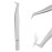 Pretty memory Volume Lash Tweezers, Stainless Steel Eyelash Extension Tweezers, Professional Precision Mega Curved Angled Tweezer, Silver