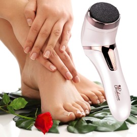 Poshieca Electric Foot Callus Remover Pedicure Kit, Foot File, Dual Speed Settings, Cordless, Rechargeable, Professional SPA Results. Ideal Gift ...