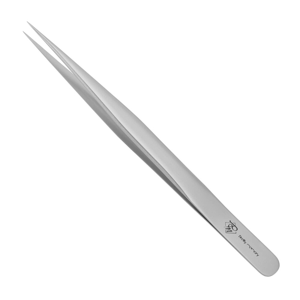Pretty memory Pointed Tweezers for Eyelash Extensions, Stainless Steel Precision Straight Tip Lash tweezers for Isolation and Individual Lashes, Silver Pretty memory Pointed Tweezers for Eyelash Extensions, Stainless Steel Precision Straight Tip Lash tweezers for Isolation and Individual Lashes, Silver