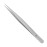 Pretty memory Pointed Tweezers for Eyelash Extensions, Stainless Steel Precision Straight Tip Lash tweezers for Isolation and Individual Lashes, Silver