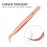Pretty memory Pointed Tweezers, Straight Lash Tweezers for Eyelash Extensions, Precision Stainless Steel Fine Tip Eyelash Extension Tweezers with White Tweezer Bag, Rose Gold