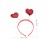 Uonlytech Love Heart Shaped Sequin Headband Valentine Day Hair Hair Clasp Hair Band Accessories Women