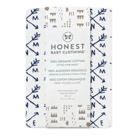 HonestBaby unisex-baby Classics Fitted Crib Sheets Set Standard Mattress, 100% Organic Cotton Baby Boys, Girls, Neutral, 2 Pack - Light Pink, One Size