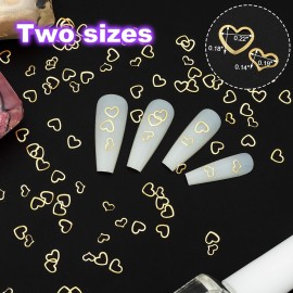 PAGOW 1000pcs 3D Gold Heart Nail Art Metal Charm Kit Love Small Metallic DIY Studs Sequins Valentine Decoration Spring Summer Accessories Gift for Women Girl(5/6mm) PAGOW 1000pcs 3D Gold Heart Nail Art Metal Charm Kit Love Small Metallic DIY Studs Sequins Valentine Decoration Spring Summer Accessories Gift for Women Girl(5/6mm)