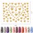 PAGOW 16 Sheets Heart Nail Stickers, 8 Colors Glitter Love Nail Decals Design, Self-Adhesive Nail Art Supplies for Valentine\'s Day, Manicure, Phone Cases, Card Making, DIY Decoration