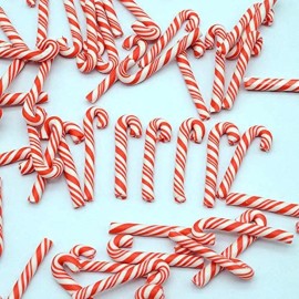 100pcs/Pack 3D Red White Candy Canes Slices Supplies Polymer Soft Clay DIY Decoration for Nail Art Slime Kit DIY Cake Dessert Simulation Food RT12-RW 100pcs/Pack 3D Red White Candy Canes Slices Supplies Polymer Soft Clay DIY Decoration for Nail Art Slime Kit DIY Cake Dessert Simulation Food RT12-RW