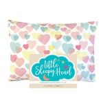 Little Sleepy Head Toddler Pillowcase, 100% Cotton & Hypoallergenic Pillow Case for Toddler Pillow, Snug Fit Envelope Pillowcase, 13x18 Pillowcase, Pilllow Sold Separately (Hearts)