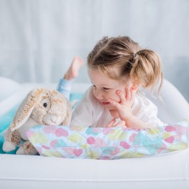 Little Sleepy Head Toddler Pillowcase, 100% Cotton & Hypoallergenic Pillow Case for Toddler Pillow, Snug Fit Envelope Pillowcase, 13x18 Pillowcase, Pilllow Sold Separately (Hearts)