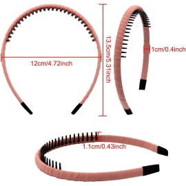 Duufin 12 Pieces Teeth Comb Headband Non-slip Hair Headbands Colorful Teeth Headbands for Girls and Women, 12 Colors