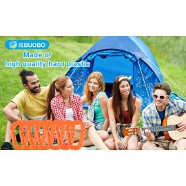 IEBUOBO Tactical Carabiner Keychain 12 Pack - Heavy-Duty Polymer D-Ring Clips, Lightweight MOLLE Backpack Hook, Quick-Lock Gear Clip for Outdoor Camping, Hiking, Survival (Not for Climbing)