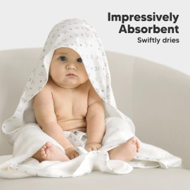 KeaBabies Hooded Baby Towel for Newborn - Viscose Derived from Bamboo Large Baby Bath Towels with Hood for Boys, Girls, Toddler, Extra Absorbent & Soft Newborn Bath Essentials (KeaStory)