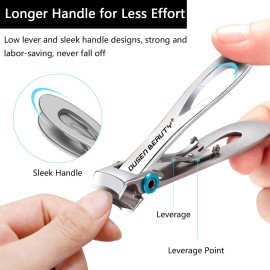 Nail Clippers for Thick Nails, Extra Wide Jaw Opening Nail Cutter for Hard Toenail, Stainless Steel Fingernail Big Toenail Trimmer with Nail File 3 Pcs Set for Large Toe Nail Seniors & Men & Women Nail Clippers for Thick Nails, Extra Wide Jaw Opening Nail Cutter for Hard Toenail, Stainless Steel Fingernail Big Toenail Trimmer with Nail File 3 Pcs Set for Large Toe Nail Seniors & Men & Women