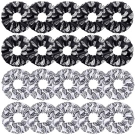 WILLBOND 20 Pcs Sport Hair Scrunchies Gifts Sports Scrunchy Elastic Silk Satin Scrunchies Hairband Ponytail Holder for Women Player Team Accessories(Volleyball)