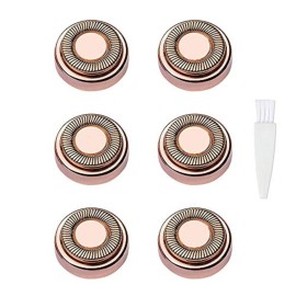 Facial Hair Remover Replacement Heads for Women, Painless Eyebrow Hair Remover Trimmer Blades, Perfect Touch and Smooth Finishing, with Cleaning Brush, As Seen ON TV