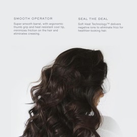 Kristin Ess Hair 1.25 -Inch Ceramic Curling Iron for Beach Waves + Curls for Medium and Long Hair, Soft Heat Technology for Smoothing + Frizz Control, Dual Voltage, Auto Shut-Off