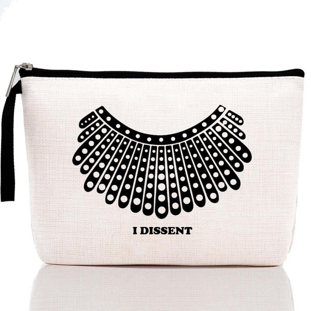Hanamiya Na Feminist Gifts Women RBG Dissent Makeup Bag -Ruth Bader Ginsburg, Toiletry Bag Gift Ideas for Her Girls Women Daughter Aunt Friends