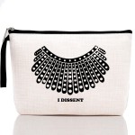 Hanamiya Na Feminist Gifts Women RBG Dissent Makeup Bag -Ruth Bader Ginsburg, Toiletry Bag Gift Ideas for Her Girls Women Daughter Aunt Friends