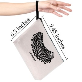 Hanamiya Na Feminist Gifts Women RBG Dissent Makeup Bag -Ruth Bader Ginsburg, Toiletry Bag Gift Ideas for Her Girls Women Daughter Aunt Friends