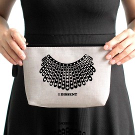 Hanamiya Na Feminist Gifts Women RBG Dissent Makeup Bag -Ruth Bader Ginsburg, Toiletry Bag Gift Ideas for Her Girls Women Daughter Aunt Friends