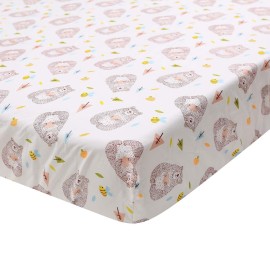 Brandream Bear Nursery Bedding Boys Woodland Animal Comforter Set Brown Baby Crib Sheet 3 Piece, Nursery Bedding Collection,100% Cotton