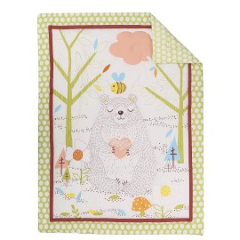 Brandream Bear Nursery Bedding Boys Woodland Animal Comforter Set Brown Baby Crib Sheet 3 Piece, Nursery Bedding Collection,100% Cotton