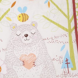 Brandream Bear Nursery Bedding Boys Woodland Animal Comforter Set Brown Baby Crib Sheet 3 Piece, Nursery Bedding Collection,100% Cotton