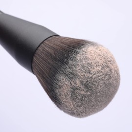 EVRCHGIEA Makeup Brush Sets, 12 PCS Wood Handle Soft Synthetic Fiber Hair Makeup Set,Premium Synthetic Foundation Blending Blush Concealer Eye Shadow Makeup Brush Set (black 12pcs)