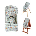 High Chair Pad, High Chair Cushion, High Chair Cover Pad, Safe and Comfort, Soft and Breathable, Cute Pattern, Baby Sits More ComfortableGreen Animal Pattern