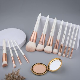Makeup Brushes Set, EVRCHGIEA 12pcs Premium Eye Shadow, Eyebrows, Eyeliner, Concealer, Lip LinerFoundation Makeup Brush White Travel Makeup Set,Cruelty-Free Synthetic Fiber Bristles Makeup Brushes Set, EVRCHGIEA 12pcs Premium Eye Shadow, Eyebrows, Eyeliner, Concealer, Lip LinerFoundation Makeup Brush White Travel Makeup Set,Cruelty-Free Synthetic Fiber Bristles
