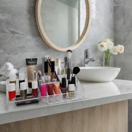 Home Basics Cosmetic Organizer (15 Compartments)