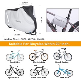 Bike Cover,Waterproof Outdoor Bicycle Cover Anti Dust Rain Snow UV, Bike Rain Cover for Mountain, Road & Heavy Duty Bikes with Lock Holes & Storage Bag