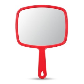 OMIRO Hand Mirror, Handheld Mirror with Handle, American Old Glory Red